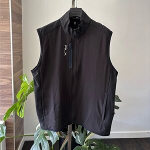 Ralph Lauren RLX Vest Black Full Zip Men's Sz Large 100% Authentic